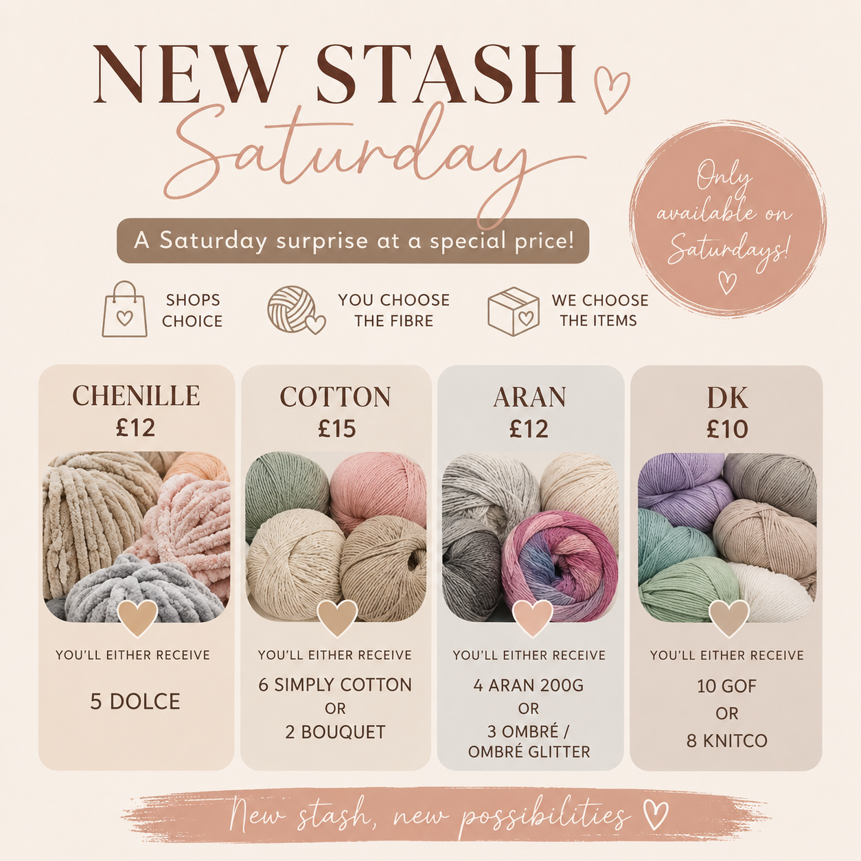 NEW STASH SATURDAY SHOPS CHOICE