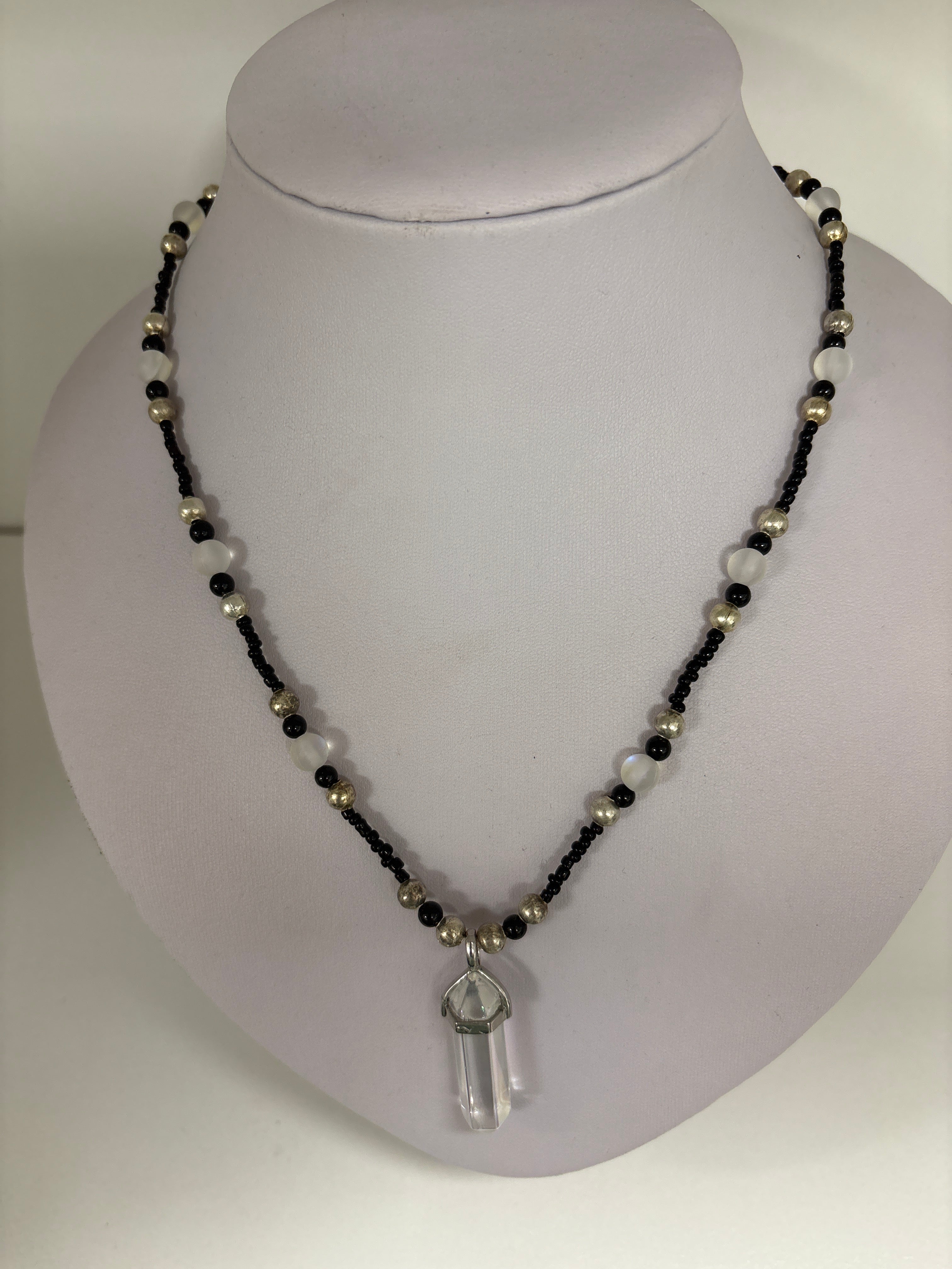 Aura Glass Pendant Opalite bead