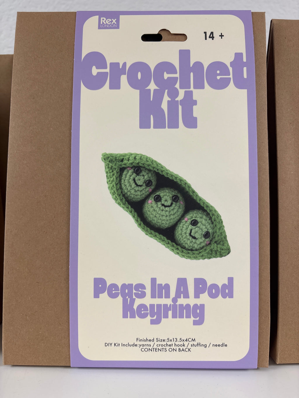 Peas in a pod keyring crochet kit