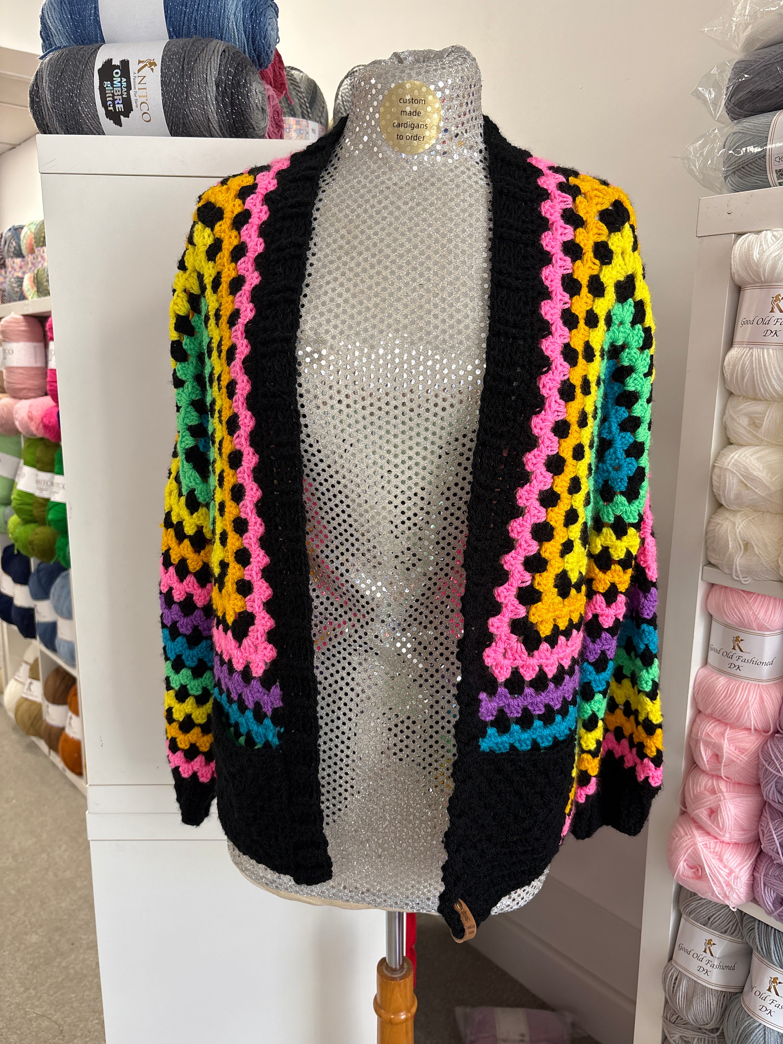 Handmade crochet cardigan size m