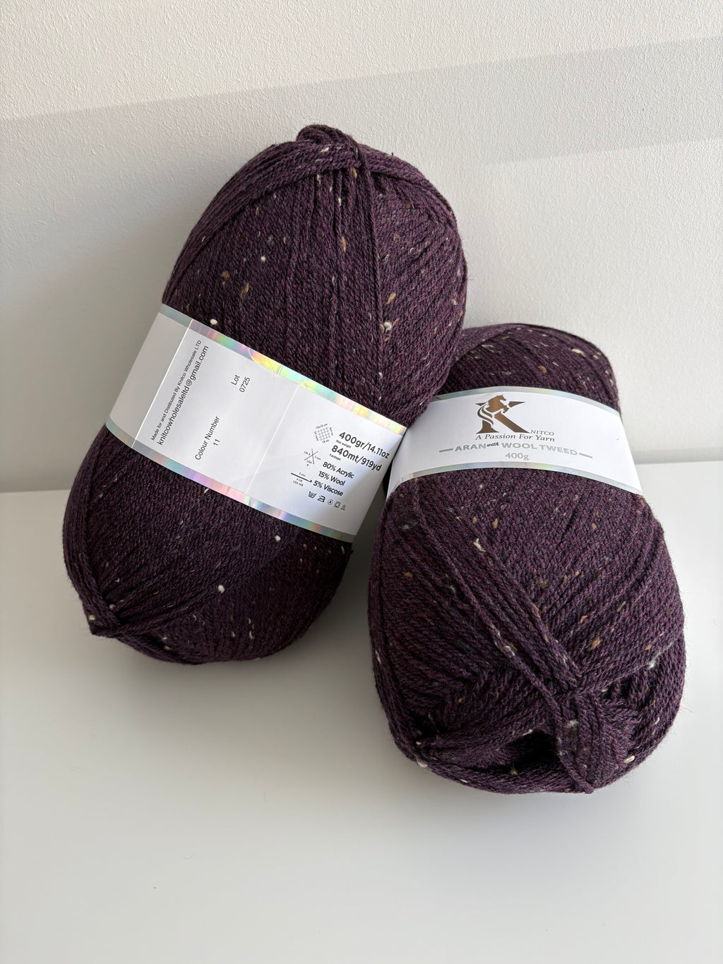 Knitco Aran with wool & tweed 400g