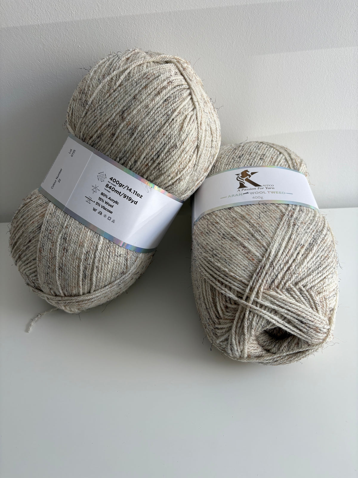 Knitco Aran with wool & tweed 400g