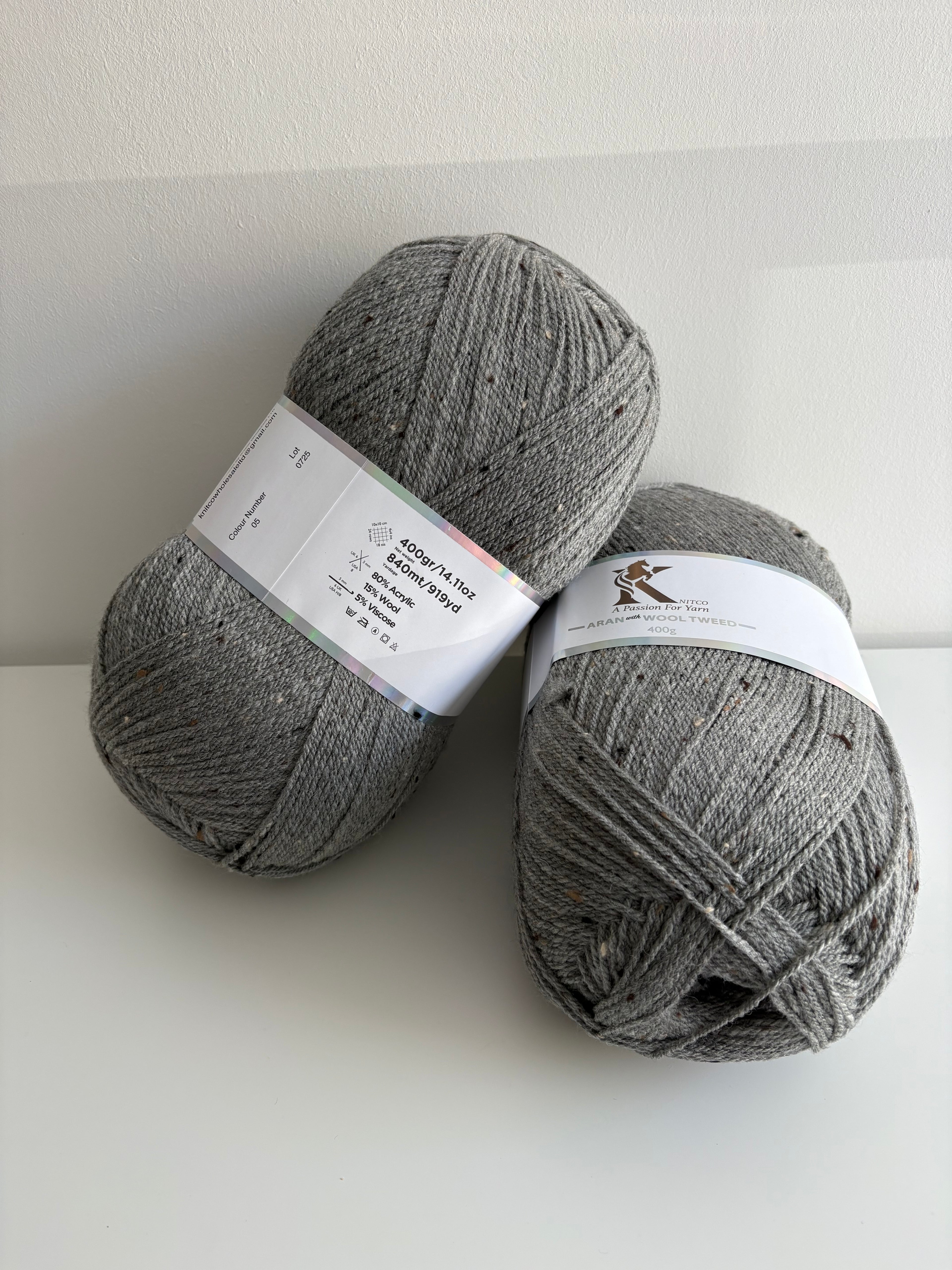 Knitco Aran with wool & tweed 400g