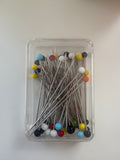 Glass headed pins