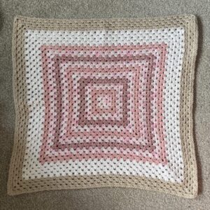Handmade Crochet Baby Blanket – Custom Colour Blanket – Soft Newborn Gift