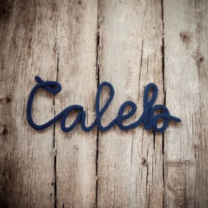 Custom Knitted Wire Name Sign – Personalised Name Art – Handmade Wire Word Decor